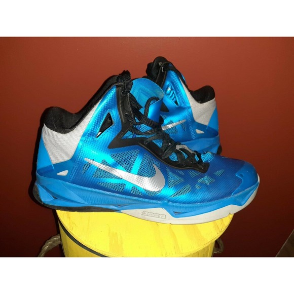 Nike Hyperchaos Blue Basketball Sneakers Men's 536841-400 Shoes Size 9 - Picture 3 of 10